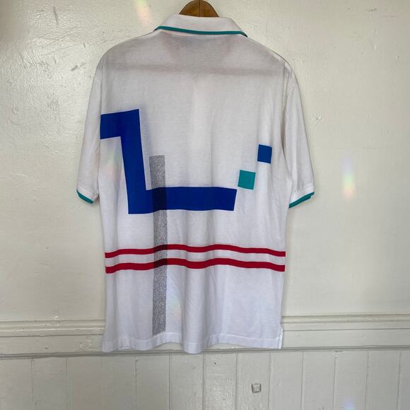 Vintage 1970s Thin Graphic Polo Shirt - Picture 6 of 7